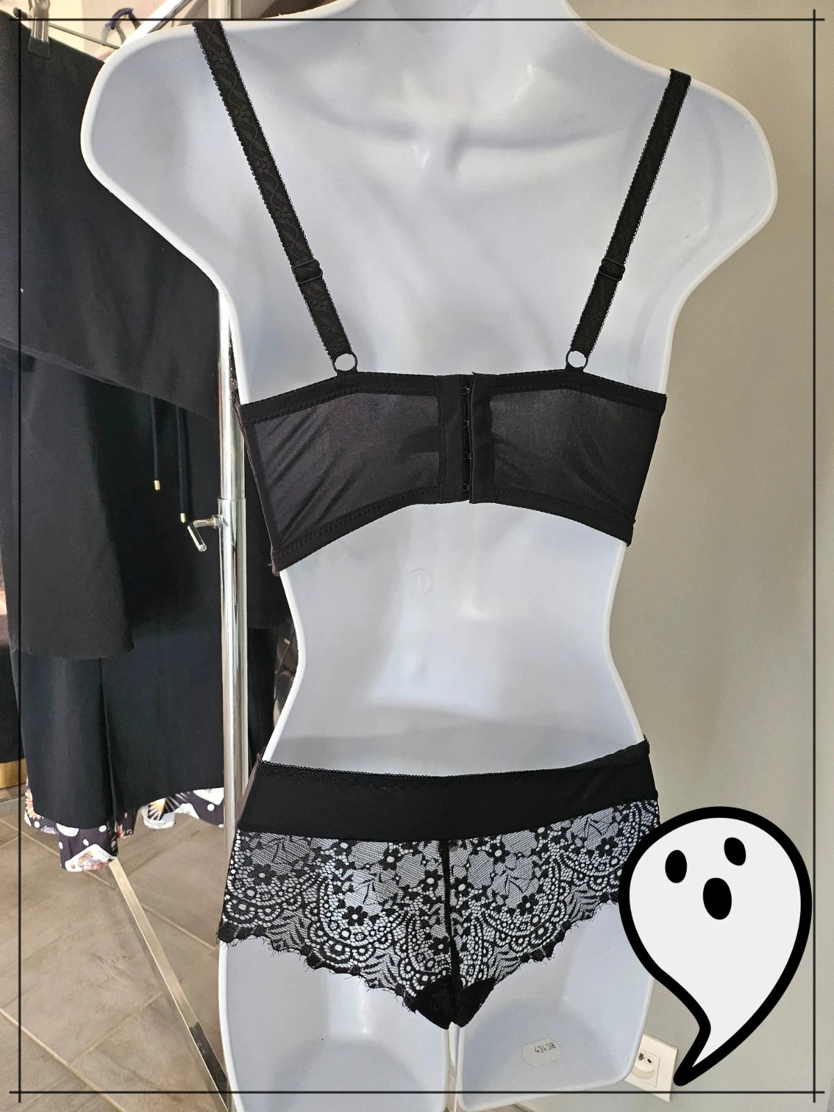 conjunto sutiã e calcinha de renda chique sexy rock renda – photo 5